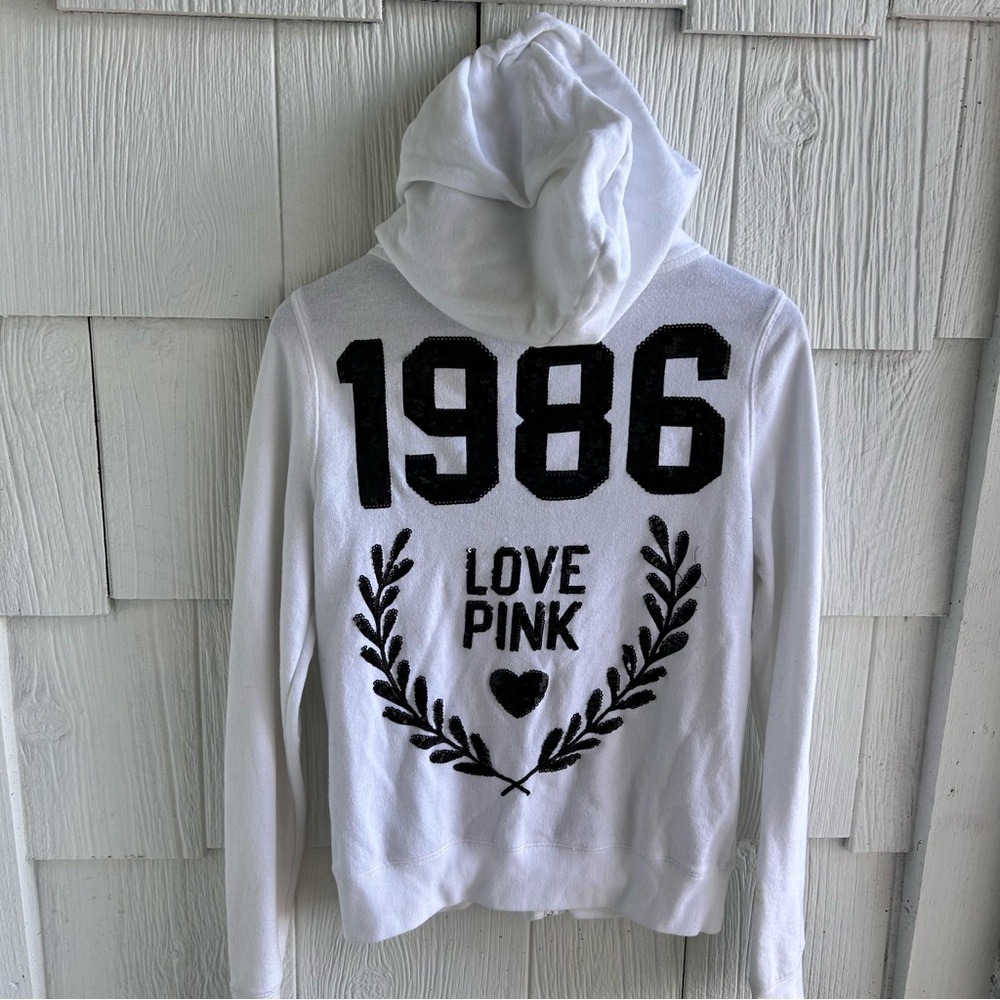 Y2K core white with Black 1986 Love Pink Design